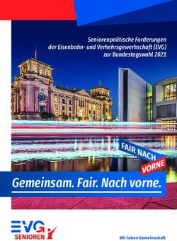 Gemeinsam. Fair. Nach vorne - Seniorenpolitische Forderungen der Eisenbahn- und Verkehrsgewerkschaft (EVG) zur Bundestagswahl 2021