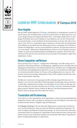 Leitbild der WWF-Schülerakademie 2 Campus 2018 - Unser Angebot - WWF Jugend