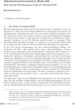 Selbstbestimmtheitsorientierte Risikoethik Eine ethische Einordnung des "Value of a Statistical Life" - Nomos eLibrary