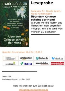 Leseprobe Über dem Orinoco scheint der Mond Warum wir die Natur des
