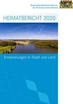 HEIMATBERICHT 2020 - Entwicklungen in Stadt und Land - Bayerisches Staatsministerium der Finanzen und f&uuml;r Heimat