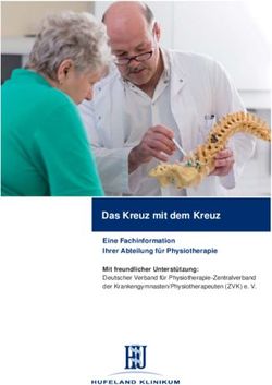 Das Kreuz mit dem Kreuz - Eine Fachinformation Ihrer Abteilung für Physiotherapie