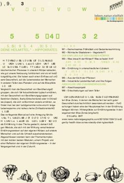 ERNÄHRUNG IM ÜBERBLICK - BERGWALDPROJEKT Waldschule für die biologische Vielfalt