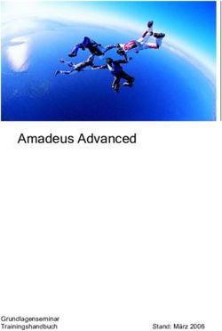 Amadeus Advanced - Grundlagenseminar Trainingshandbuch - Amadeus.com