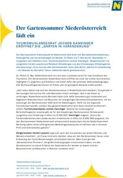 Der Gartensommer Nieder&ouml;sterreich l&auml;dt ein - TOURISMUSLANDESRAT JOCHEN DANNINGER ER&Ouml;FFNET DIE "G&Auml;RTEN IN VER&Auml;NDERUNG"