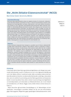 Die "Nicht-Zöliakie-Glutensensitivität" (NCGS) - Non-Celiac Gluten Sensitivity (NCGS)