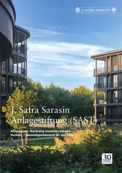 J. Safra Sarasin Anlagestiftung (SAST) - Anlagegruppe "Nachhaltig Immobilien Schweiz" Portfolio- / Nachhaltigkeitsbericht 30. Juni 2019