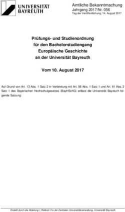 Prüfungs- und Studienordnung für den Bachelorstudiengang Europäische Geschichte an der Universität Bayreuth Vom 10. August 2017 - Universität ...