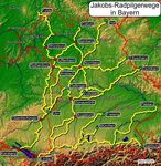 "Ansbacher Jakobus Radpilgerweg" - Ansbach - Feuchtwangen - Ellwangen - Ulm - (Oberdischingen)