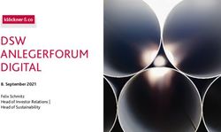 DSW ANLEGERFORUM DIGITAL - September 2021 Felix Schmitz Head of Investor Relations | Head of Sustainability - Kl&ouml;ckner & Co SE