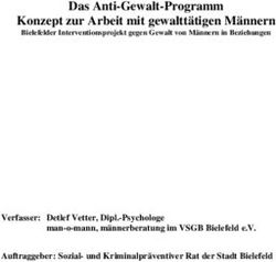 Das Anti-Gewalt-Programm Konzept zur Arbeit mit gewalttätigen Männern