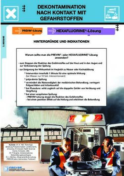 DEKONTAMINATION NACH KONTAKT MIT GEFAHRSTOFFEN - PREVOR