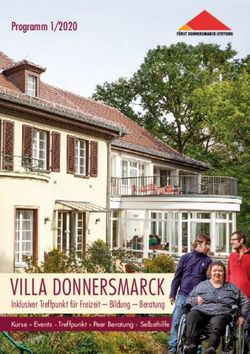VILLA DONNERSMARCK - Programm 1/2020 - Inklusiver Treffpunkt für Freizeit - Bildung - Beratung