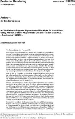 Antwort der Bundesregierung - Deutscher Bundestag