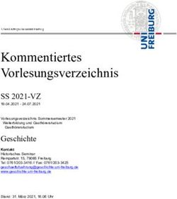 Kommentiertes Vorlesungsverzeichnis - SS 2021-VZ - Historisches Seminar