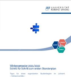 Wintersemester 2021/2022 Schritt f&uuml;r Schritt zum ersten Stundenplan - Tipps - Campus Landau - f&uuml;r - Universit&auml;t Koblenz ...