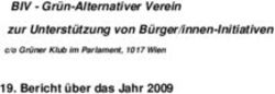 BIV - Gr&uuml;n-Alternativer Verein zur Unterst&uuml;tzung von B&uuml;rger/innen-Initiativen - Bericht &uuml;ber das Jahr 2009