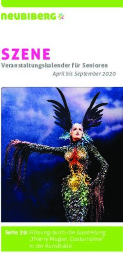 SZENE Veranstaltungskalender für Senioren - April bis September 2020 - Gemeinde Neubiberg