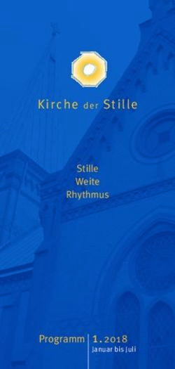 Stille Weite Rhythmus Programm 1.2018 - Januar bis Juli