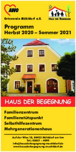 HAUS DER BEGEGNUNG - Programm Herbst 2020 - Sommer 2021 - Haus der ...