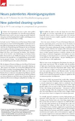 Neues patentiertes Abreinigungssystem - Bis zu 40 % Kosten bei der Drucklufterzeugung gespart
