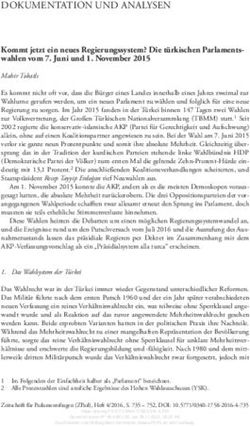 DOKUMENTATION UND ANALYSEN - Kommt jetzt ein neues Regierungssystem? Die türkischen Parlaments-wahlen vom 7. Juni und 1. November 2015 - Nomos ...