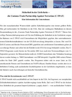 Sicherheit in der Lieferkette - die Customs-Trade Partnership Against Terrorism (C-TPAT)