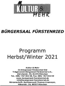 Programm Herbst/Winter 2021 - B&Uuml;RGERSAAL F&Uuml;RSTENRIED - B&uuml;rgersaal F&uuml;rstenried