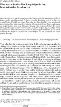 Über unerwünschte Handlungsfolgen in den Internationalen Beziehungen