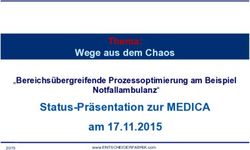 Status-Pr&auml;sentation zur MEDICA am 17.11.2015 - Thema: Wege aus dem Chaos "Bereichs&uuml;bergreifende Prozessoptimierung am Beispiel