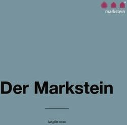 Der Markstein Ausgabe 2020 - Neubauprojekte.ch