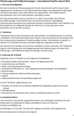 Pr&auml;mierungs-und Pr&uuml;fbestimmungen - International FoodTec Award 2021