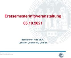 Erstsemesterinfoveranstaltung 05.10.2021 - Bachelor of Arts (B.A.) Lehramt Chemie GG und Bk