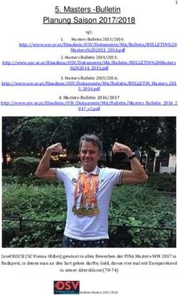 Masters -Bulletin Planung Saison 2017/2018 - OSV