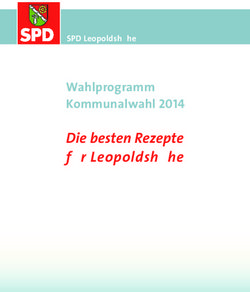 Die besten Rezepte für Leopoldshöhe - Wahlprogramm Kommunalwahl 2014 SPD Leopoldshöhe