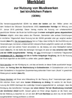 Merkblatt zur Nutzung von Musikwerken bei kirchlichen Feiern
