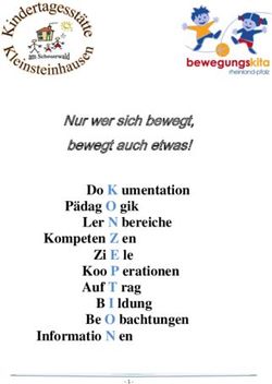 Nur wer sich bewegt, bewegt auch etwas! - Do K umentation P&auml;dag O gik - Kleinsteinhausen