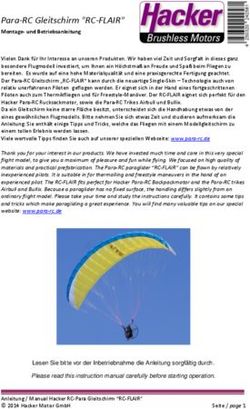Para-RC Gleitschirm "RC-FLAIR" - Montage- und Betriebsanleitung
