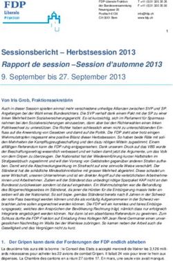 Sessionsbericht - Herbstsession 2013 - Rapport de session -Session d'automne 2013 - FDP Schweiz