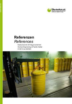 Referenzen References - Nukleartechnik & Anlagensicherheit Nuclear Engineering & Facility Safety 01/2010 bis 08/2020 - Öko-Institut
