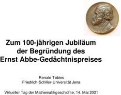 Zum 100-j&auml;hrigen Jubil&auml;um der Begr&uuml;ndung des Ernst Abbe-Ged&auml;chtnispreises - Renate Tobies Friedrich-Schiller-Universit&auml;t Jena Virtueller Tag der ...