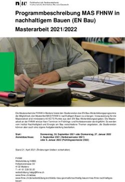 Programmbeschreibung MAS FHNW in nachhaltigem Bauen (EN Bau) Masterarbeit 2021/2022