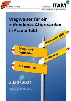 Wegweiser für ein zufriedenes Älterwerden in Frauenfeld - 2020 / 2021 Entlastung