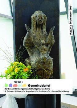 Gemeindebrief der Gesamtkirchengemeinde Stuttgarter Madonna St. Barbara - Hl. Kreuz - St. Augustinus - St. Bonifatius - St. Johannes Maria Vianney