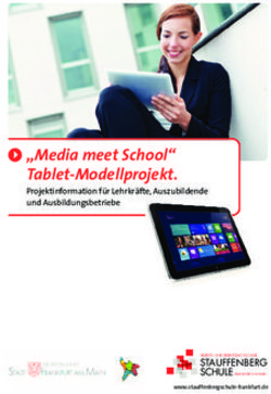 "Media meet School" Tablet-Modellprojekt - STAUFFENBERG