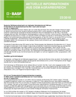 AKTUELLE INFORMATIONEN AUS DEM AGRARBEREICH - BASF