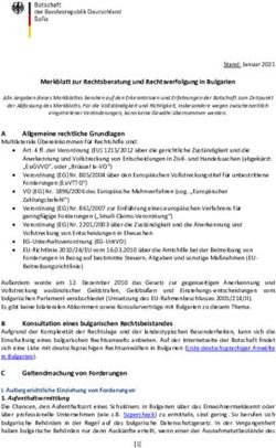 Merkblatt zur Rechtsberatung und Rechtsverfolgung in Bulgarien