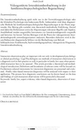 Videogestützte Interaktionsbeobachtung in der familienrechtspsychologischen Begutachtung1