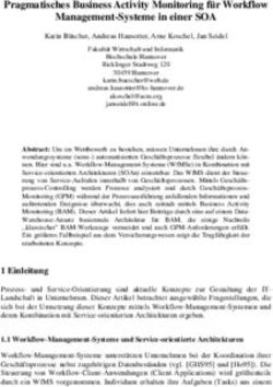 Pragmatisches Business Activity Monitoring f&uuml;r Workflow Management-Systeme in einer SOA