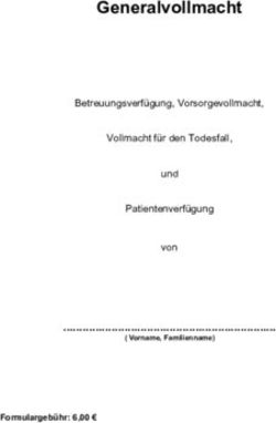 Generalvollmacht Betreuungsverf&uuml;gung, Vorsorgevollmacht, Vollmacht f&uuml;r den Todesfall, und - Patientenverf&uuml;gung von - Stadt Steinbach